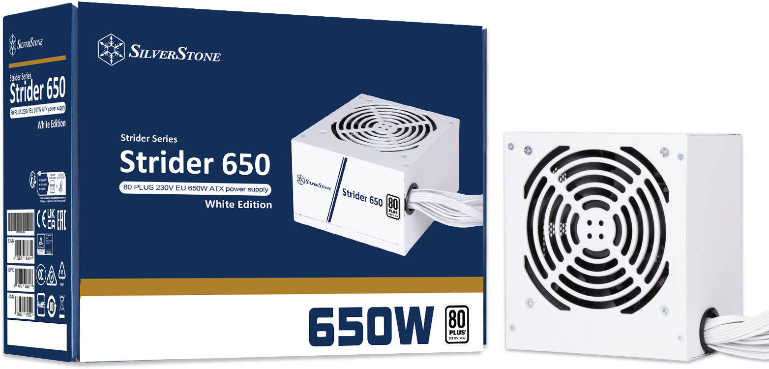 SilverStone Strider 650 Non-Modular Power Supply, 650W White