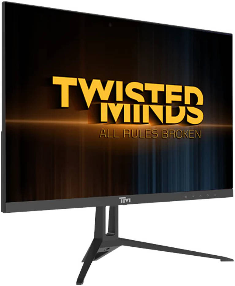 شاشة ألعاب Twisted Minds مقاس 22 بوصة بتقنية FHD، وتقنية لوحة IPS، ودقة Full HD 1920 × 1080، ومعدل تحديث 100 هرتز، ووقت استجابة 1 مللي ثانية، ومكبر صوت، ومنفذ HDMI 1.4 / VGA / صوت / تيار مستمر، باللون الأسود | TM22FHD100IPS