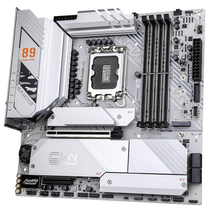 COLORFUL CVN Z890M GAMING FROZEN V20 DDR5 WIFI Motherboard LGA 1851 Socket, Supports Intel® Core™ Ultra processors | White