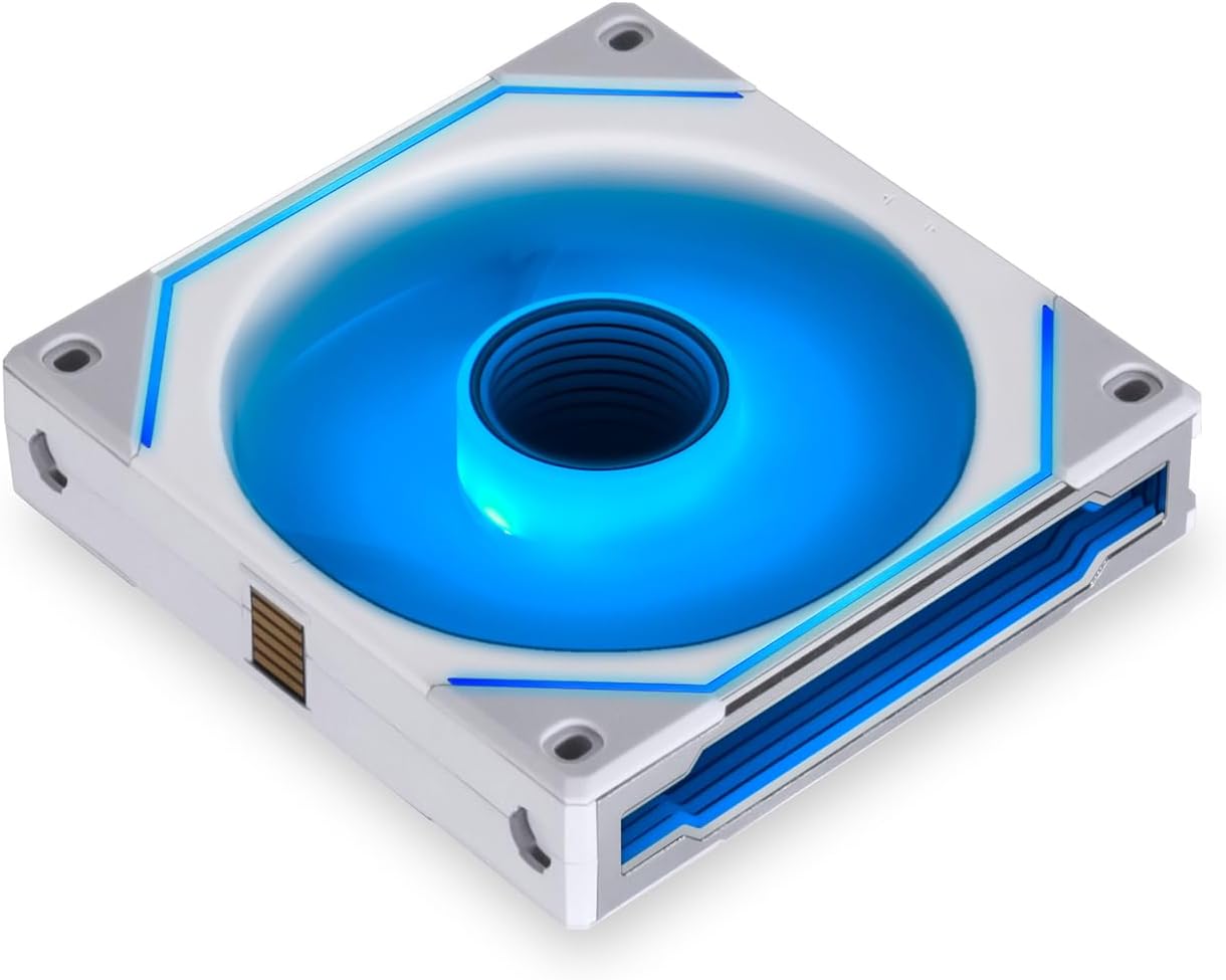 Lian-Li UNI FAN SL-INF Wireless, WHITE, Pack of 3, 120mm Size, 2300 RPM Fan Speed, Case Fans, 67 CFM Fan Airflow, FDB Bearing Type, PBT / PC / Aluminum Material, With Controller