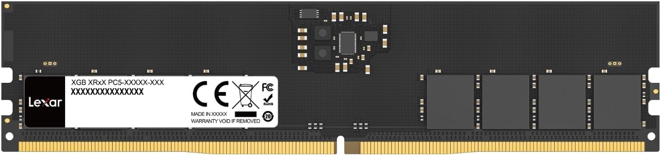 Lexar 8GB 3200MHz DDR4 UDIMM Desktop Memory, Black