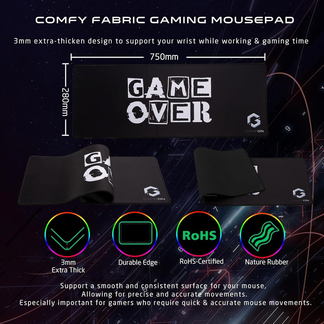 GAMEON VIPER X All-In-One Gaming Bundle (Mechanical Keyboard, Headset, Mouse & Mousepad), Black | GO-VIPER-X