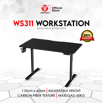 Fantech WS311 Workstation Adjustable Rising Gaming Table | Black Edition