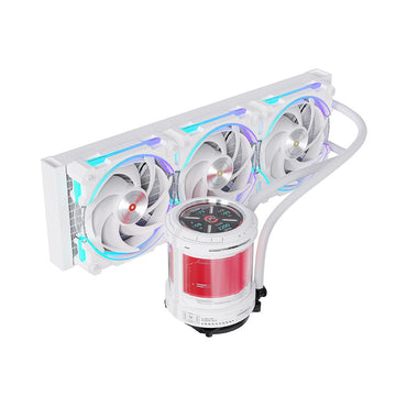Alseye W360-V-W 360MM ARGB TFT Screen AIO Liquid CPU Cooler, 3200RPM, 350W TDP | White