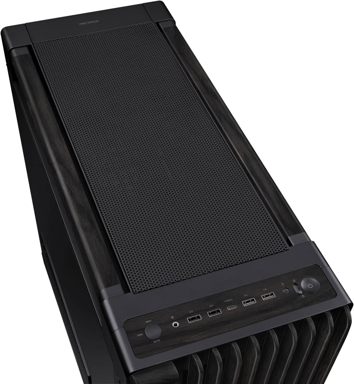 ASUS ProArt PA602 Wood Edition Gaming Chassis, Tempered Glass, 2x 200mm Front & 140mm Pre-Installed Fans, Up to 420mm Radiator & 6x Fan Support, Dust Protection, Black | 90DC00J0-B09010