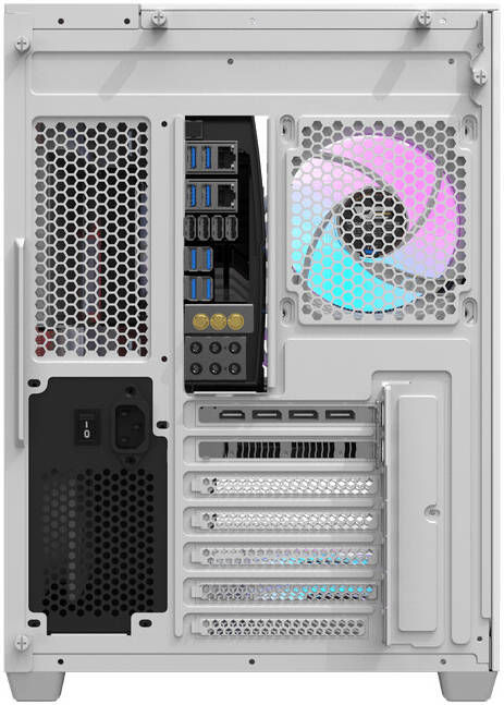 DarkFlash TH285 ATX Gaming Chassis, WHITE, 4x 120mm Pre-Installed aRGB Fans, 360mm Radiator Support, Up to 7x 120mm Fans Support, 3 Glass Panels, USB 3.0 & 2 USB 2.0 Ports | TH285