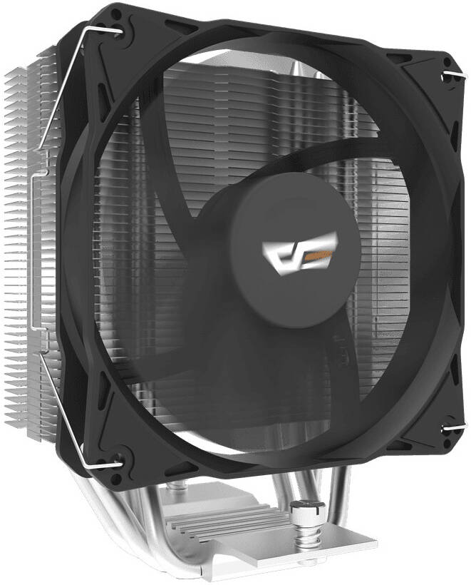 DarkFlash Z4 aRGB Air CPU Cooler, 1400 Fan RPM, 52.1 CFM Fan Airflow, Hydraulic Bearing, 22.3dBA Noise Level, Copper Heat Pipes, 155m Height, Black