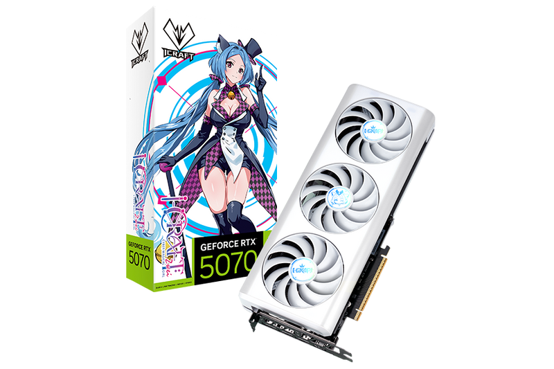 MAXSUN iCraft GeForce RTX 5070 12GB OC AIGA PLUS Triple Fan Gaming Graphics Card, White | MS-RTX5070 iCraft OC12G AIGA PLUS