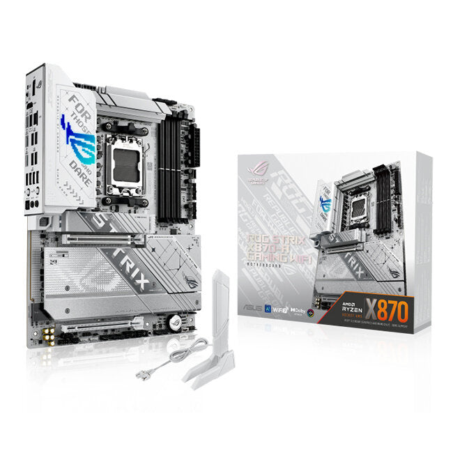 ASUS ROG STRIX X870-A GAMING WIFI AMD AM5 ATX Motherboard - White | 90MB1IF0-M0EAY0