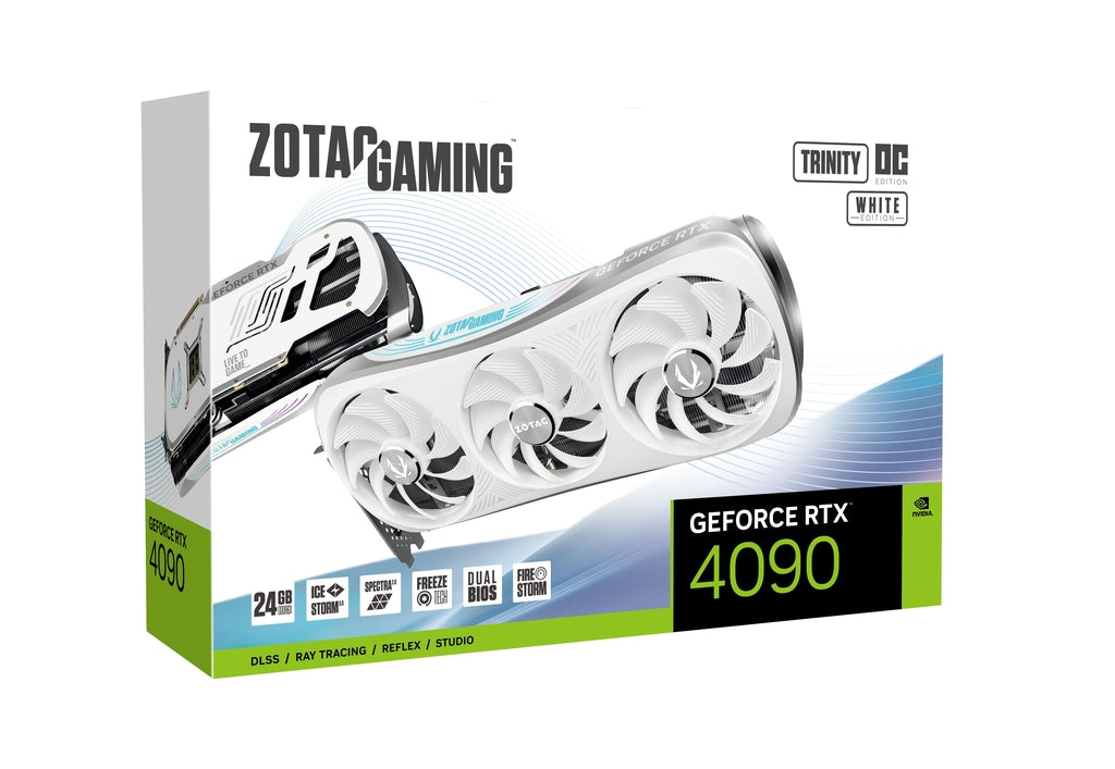 بطاقة ZOTAC GAMING GeForce RTX 4090 Trinity OC White Edition