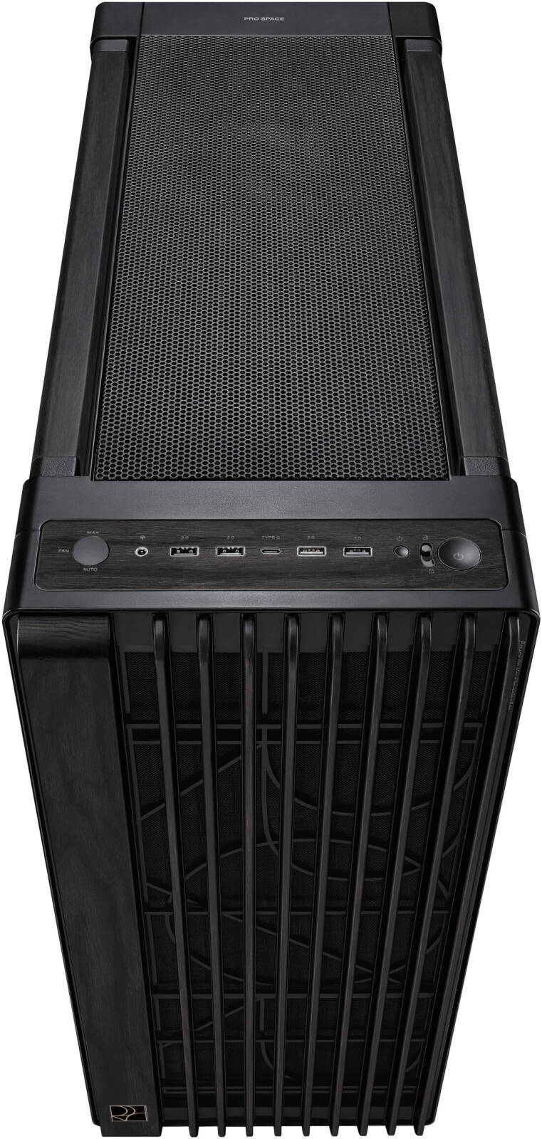 ASUS ProArt PA602 Wood Edition Gaming Chassis, Tempered Glass, 2x 200mm Front & 140mm Pre-Installed Fans, Up to 420mm Radiator & 6x Fan Support, Dust Protection, Black | 90DC00J0-B09010