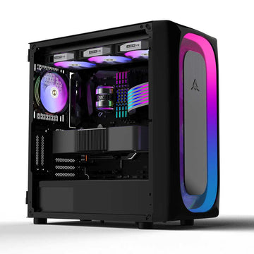 Alseye Ai-Pro ATX ARGB Mid Tower Premium Gaming Chassis |Black