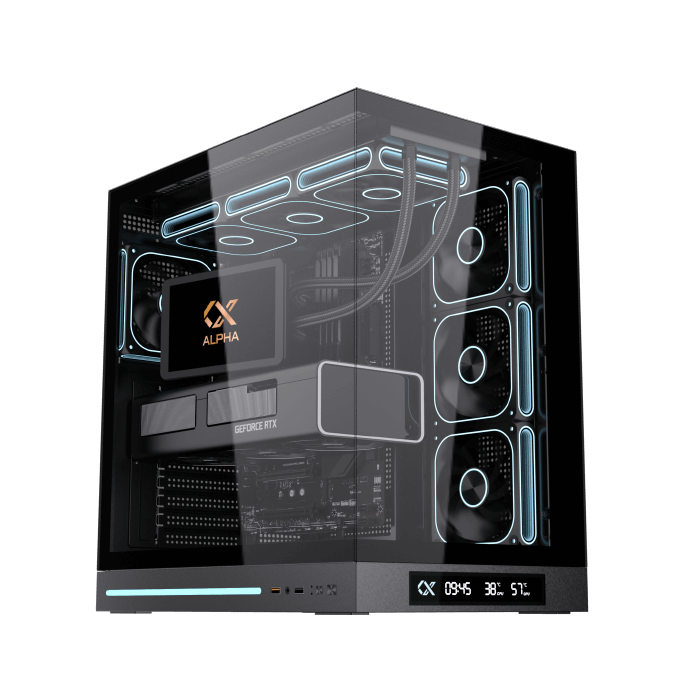 XIGMATEK Cloud DGT E-ATX Tempered Glass Gaming Case Black | EN49613