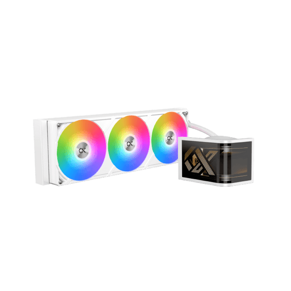 Xigmatek Connect Ultra 360 Arctic AIO Liquid CPU Cooler White with Curved OLED Display | EN48388