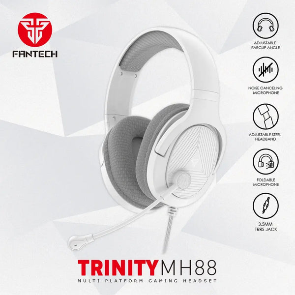 Fantech Trinity MH88 Wired Gaming Headset, White | MH88W