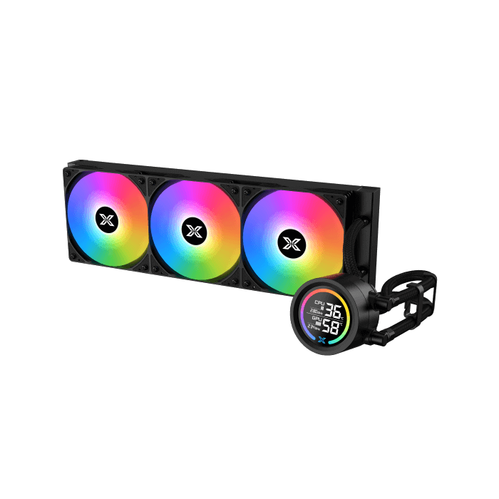 XIGMATEK LK Pro 360 Digital AIO Liquid CPU Cooler Black with LCD Display | EN47404