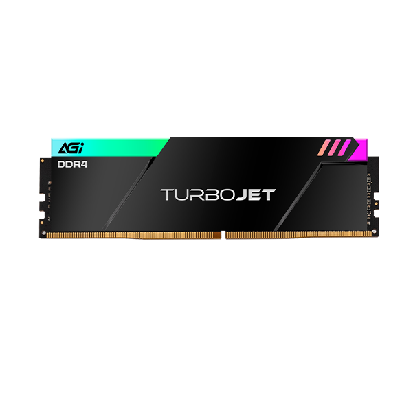 AGI Turbojet RGB 16GB (2x8GB) 3600MHz DDR4 Memory, 288-pin DIMM, CL 18, XMP Overclock Black | AGI3EPC08UD848