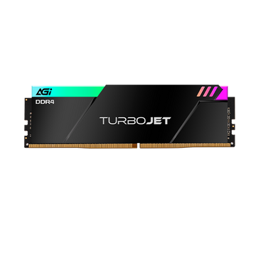 AGI Turbojet RGB 16GB (2x8GB) 3600MHz DDR4 Memory, 288-pin DIMM, CL 18, XMP Overclock Black | AGI3EPC08UD848