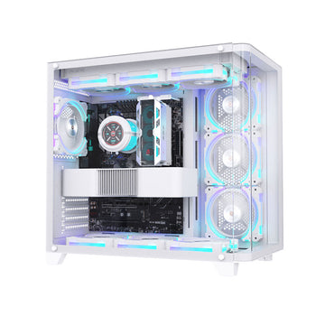 Alseye Ocean Series 9 ATX Dual Chamber Gaming Chassis | White