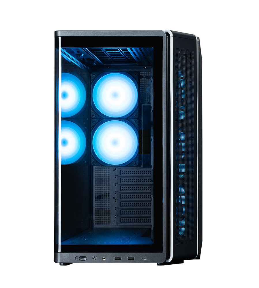 Zalman P60 Black, Mid-ATX Dual Chamber Panoramic View Gaming Chassis | P60 Black
