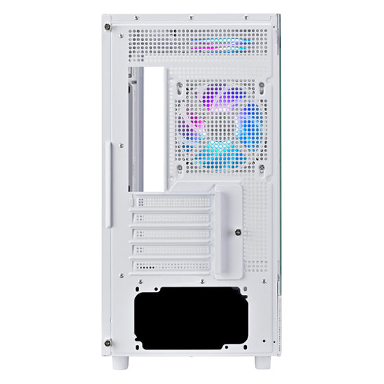 Silverstone Lucid 04 WHITE Mico ATX Gaming Chassis Panoramic Tempered Glass Case | SST-LD04-W-ARGB
