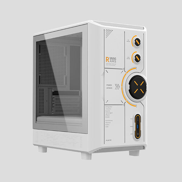 Bolt Entry eSports Gaming PC Build in Alseye RAMS2.0 white Micro-ATX chassis