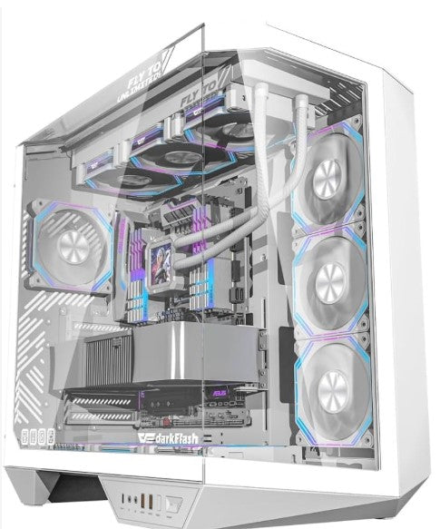 DARKFLASH DY470W ATX CASE WITH 4 ARGB FANS