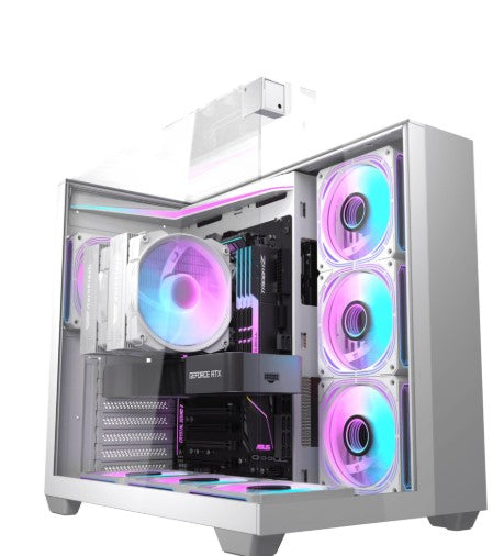 DARKFLASH TH285W ATX PC CASE WITH 4 ARGB FANS