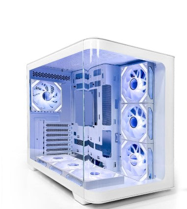 TORTOX  CURVO WHITE ATX PC CASE WITH 7 ARGB FANS