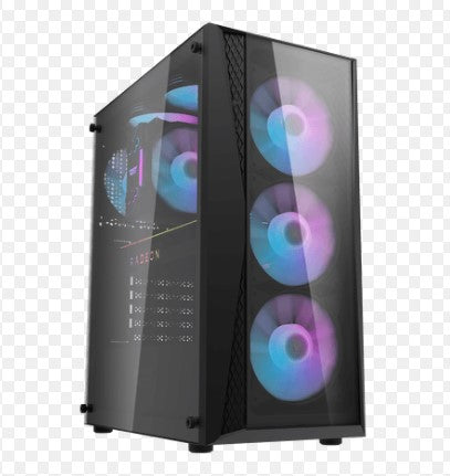 DARKFLASH DK352PLUS BLACK ATX CASE WITH 4 ARGB FANS