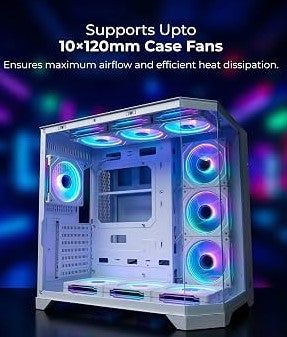 TORTOX PRISM COREW ATX M-ATX CASE 7 ARGB FANS