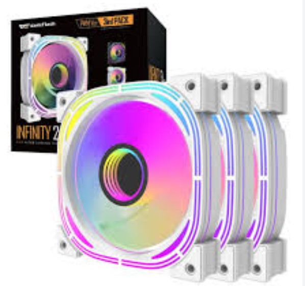 DARKFLASH INF24T 3 IN 1 WHITE  ARGB  CASE FANS COMBO