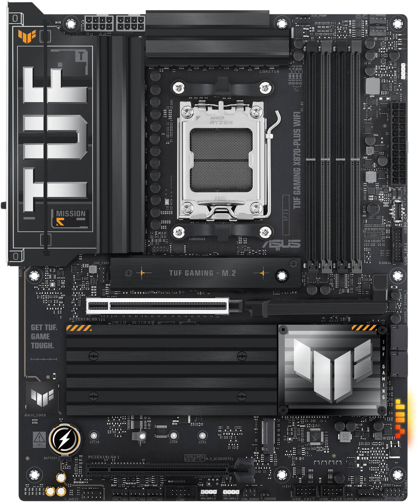 ASUS TUF Gaming X870-Plus WIFI AM5 ATX Motherboard, AMD X870 Chipset, 4x DDR5 DIMM Slots, 192GB Max Memory