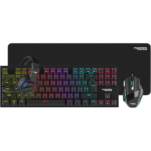 Twisted Minds 4in1 Gaming Bundle Mechanical Keyboard Mouse Headset Mouse Pad | TM-FUSION-XI