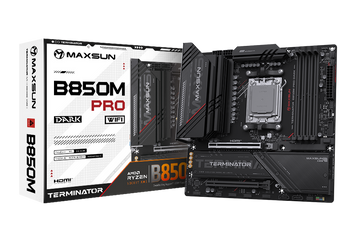 MAXSUN MS-Terminator B850M PRO DARK WIFI AMD AM5 socket, , compatible with AMD Ryzen™ 7000, 8000, and 9000 series processors, B850 Chipset