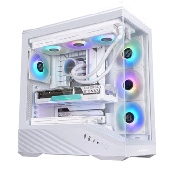Lian Li Vector V100R Mid Tower Gaming Chassis, White | G99.V100RW.00