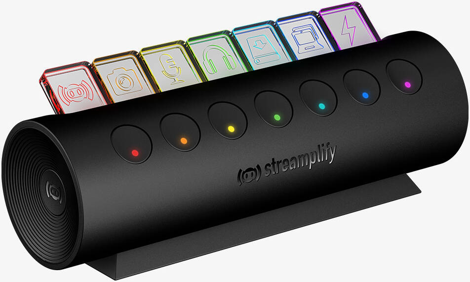 Streamplify HUB CTRL 7 RGB USB Hub, Black | HUB CTRL7-RGB-US-F-B