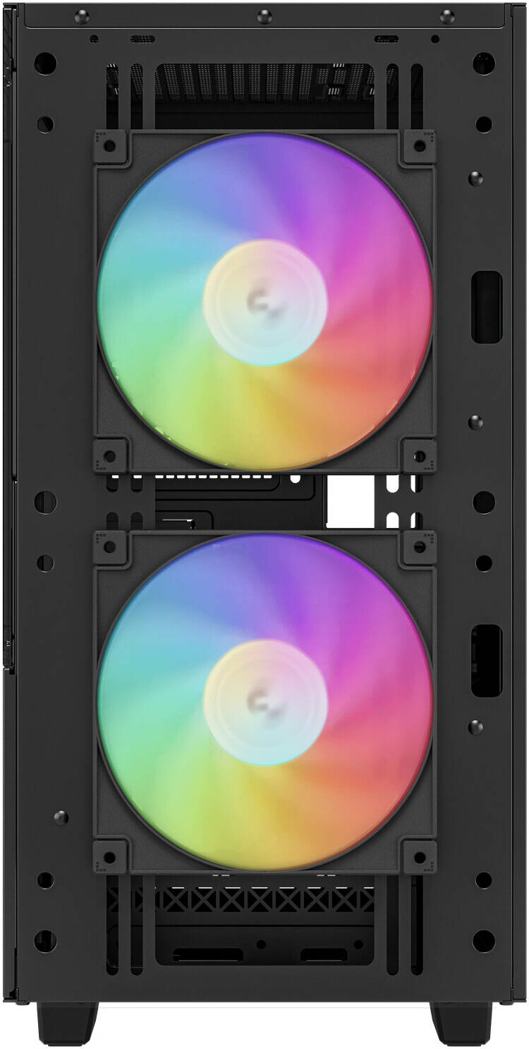 علبة DeepCool CH360 الرقمية mATX، شاشة رقمية، أسود | R-CH360-BKAPE3D-G-1