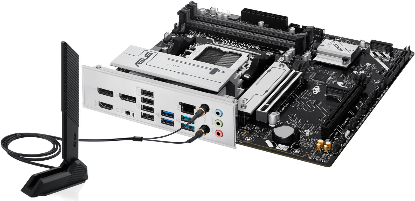 ASUS PRIME B850M-A WIFI MATX DDR5 Motherboard, AMD B850 Chipset, 4x DDR5 DIMM Slots, 256GB Max Memory, Supports 3 x M.2 Slots & 4 x SATA 6Gb/s Ports, Wi-Fi 6E & BT 5.3 | 90MB1LN0-M0EAY0
