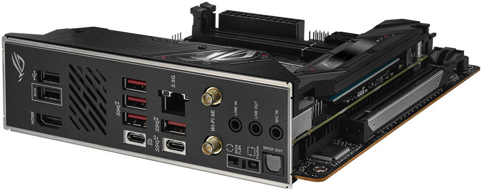 ASUS ROG STRIX B650E-I GAMING WIFI AM5 Mini-ITX Motherboard, 2x DDR5, Wi-Fi 6E/2.5Gb Eth/ BT v5.2 | 90MB1BI0-M0EAY0