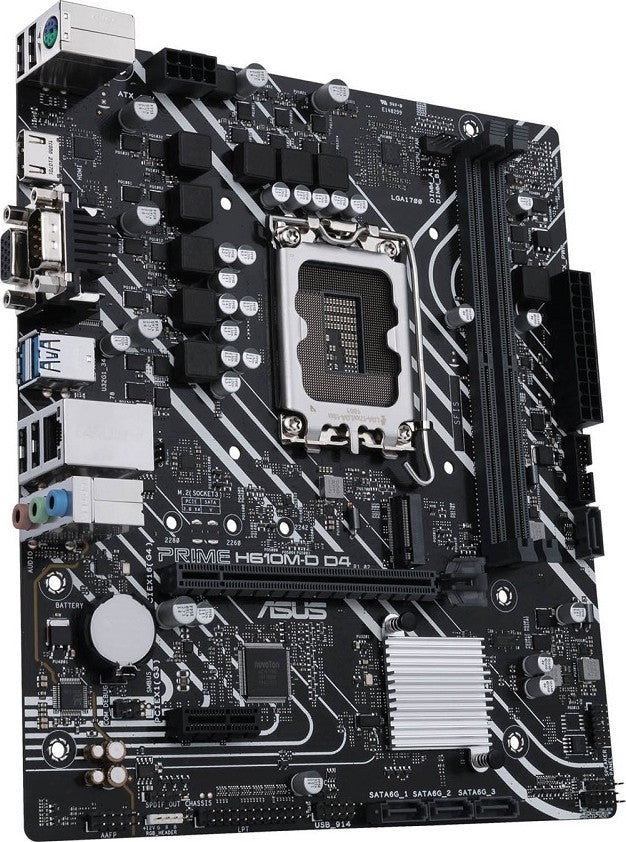 Asus Prime H610M-D D4 M-ATX Motherboard, LGA 1700 Socket, DDR4 | 90MB1A00-M0EAY0