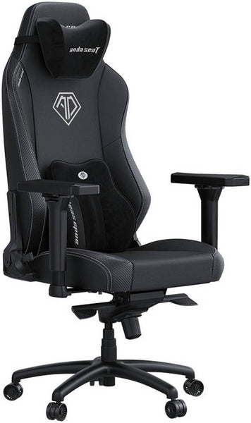 AndaSeat Phantom 3 Series XL Gaming Chair, BLACK, DuraXtra Leatherette Upholstery, 65mm Caster, Class 4 Hydraulic Pistons, 4D Adjustable Armrest, 90° to 165° Back Tilt, Black | AD18XL-52-B-PVC