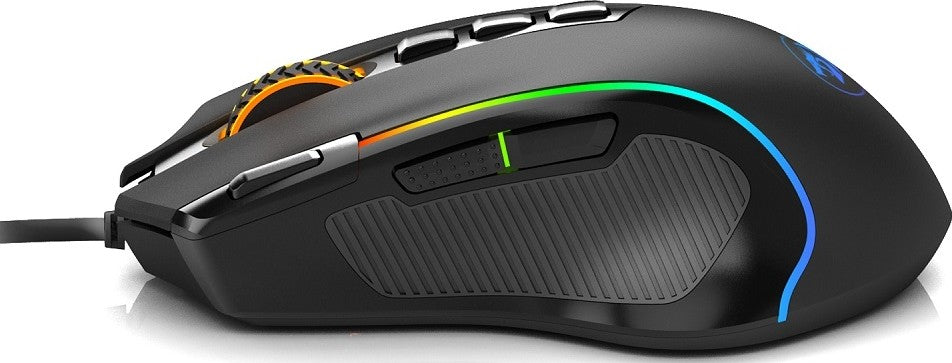 Redragon M612 Predator RGB Wired Optical Gaming Mouse, 8000 DPI, 11 Programmable Buttons, 5 Backlit Modes, Software Supports DIY Keybinds Rapid Fire Button, Black | Predator M612-RGB
