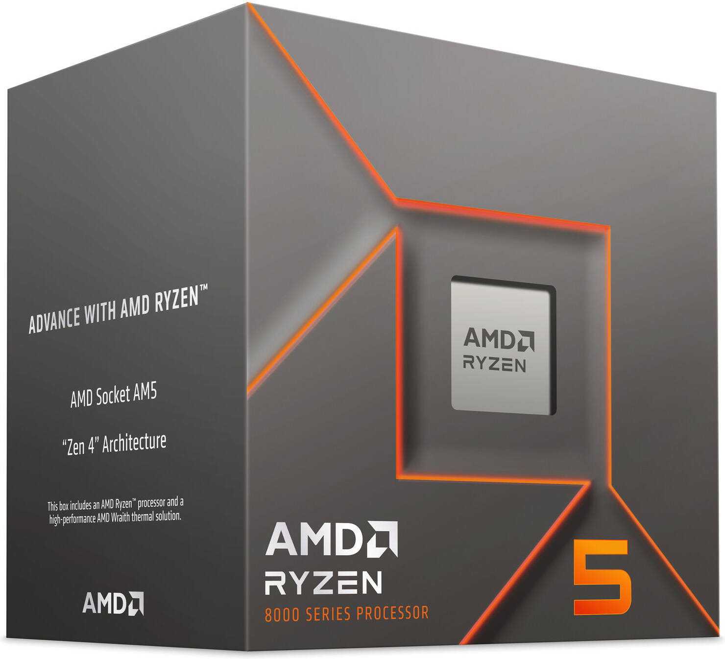 AMD Ryzen 5 8400F 6 Cores 12 Threads 4.7 Ghz Max Boost Clock AM5 Gaming Desktop Processor, 6MB L2 & 16MB L3 Cache, DDR5-5200 Memory, Zen 4 Architecture, Includes Wraith Stealth Cooler | 100-100001591BOX