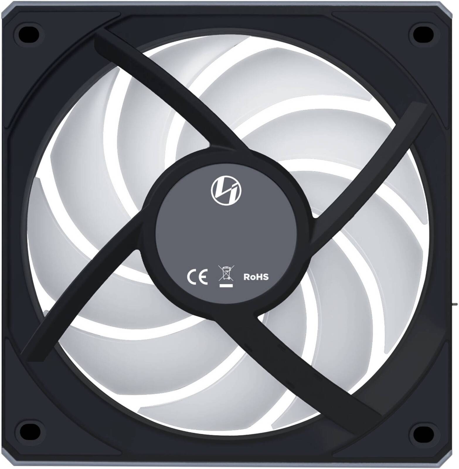 Lian Li Uni Fan CL Wireless 120MM Case Fan, BLACK, Single Fan, 2100 RPM Fan Speed, 72.73 CFM Fan Airflow, FDB Bearing Type, PBT / PC / Aluminum Materials