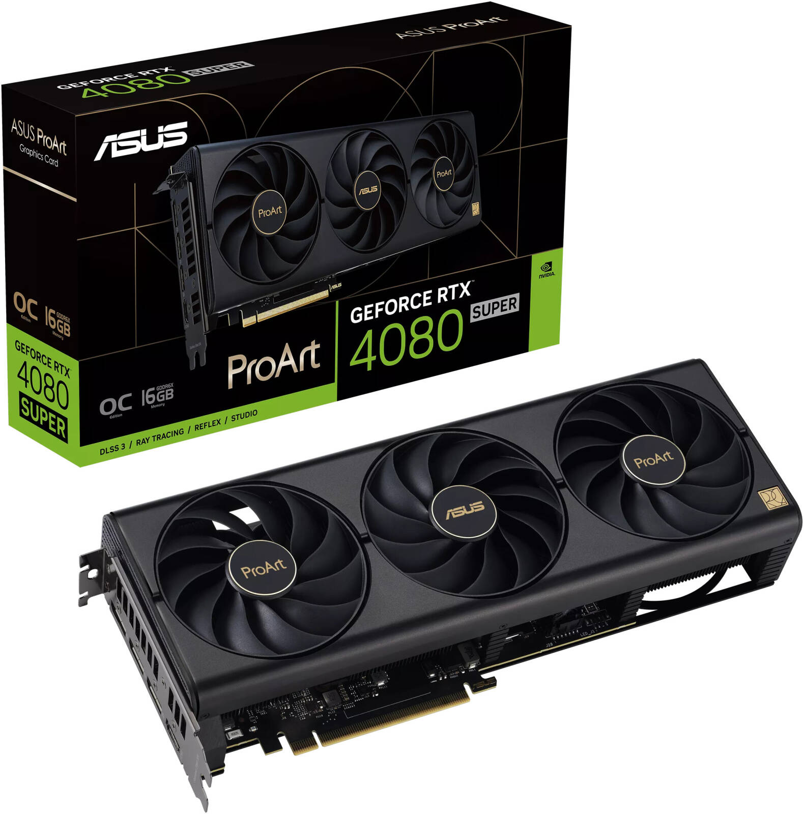 Asus ProArt GeForce RTX 4080 SUPER OC Edition Graphics Card, 16GB | 90YV0K90-M0NA00
