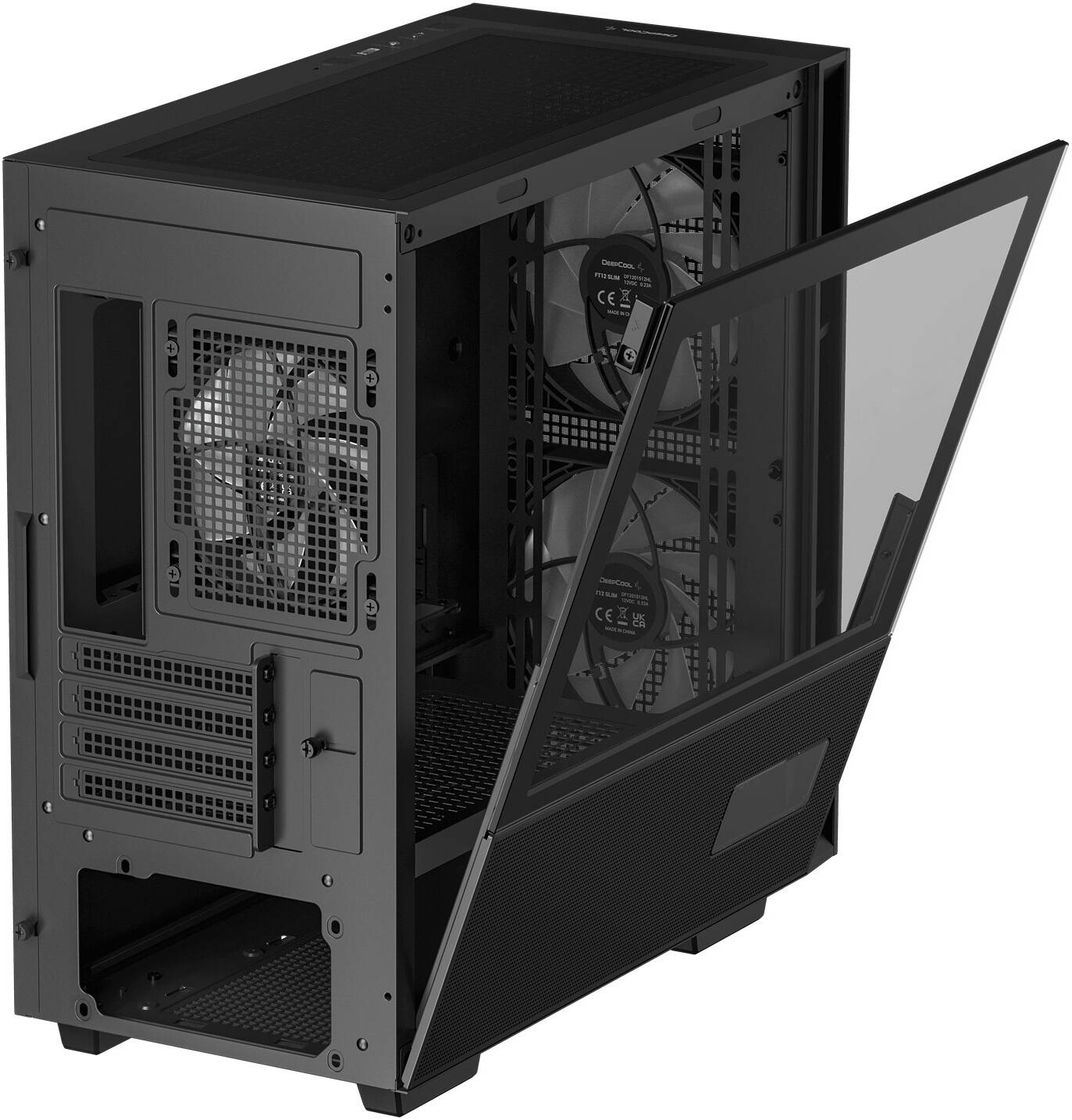 علبة DeepCool CH360 الرقمية mATX، شاشة رقمية، أسود | R-CH360-BKAPE3D-G-1