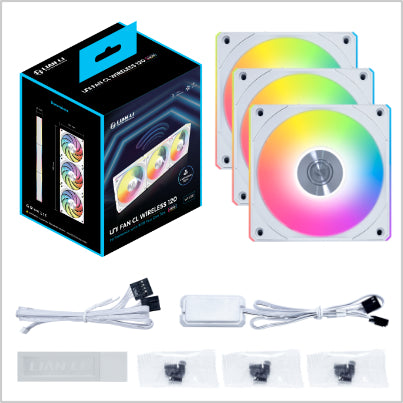 LIAN LI UNI FAN CL120 Wireless 120mm Fan Pack of 3 Fan White | 12CL1W3W