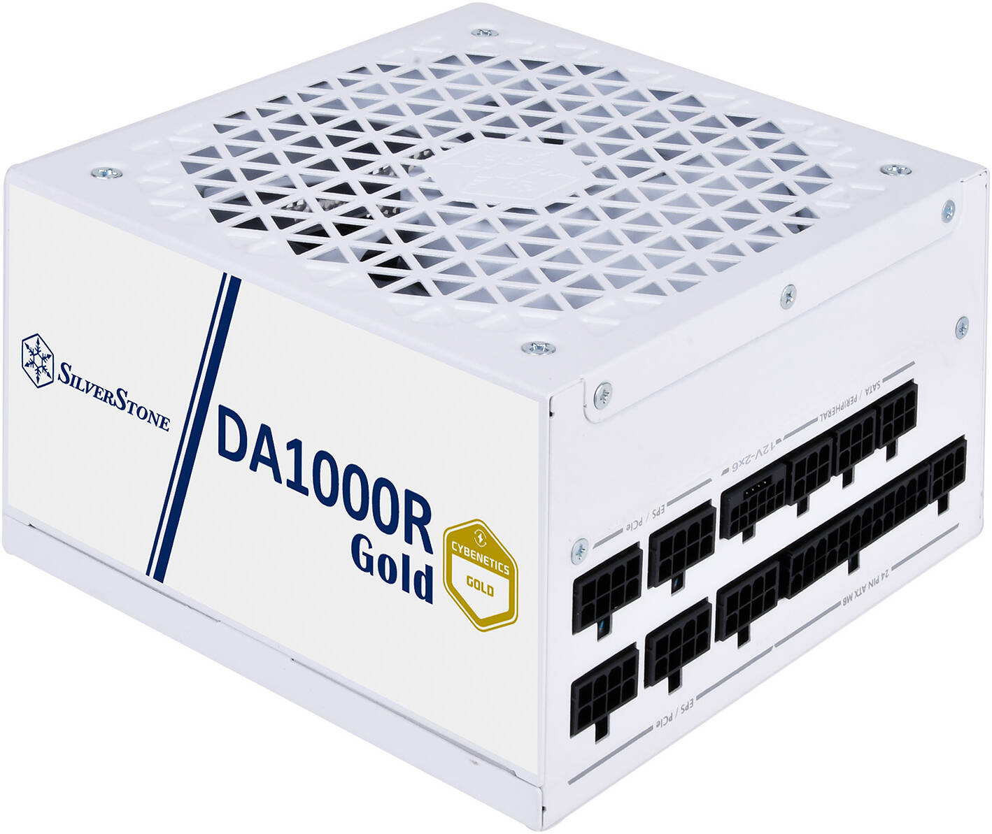 SilverStone DA1000R White 1000W 80 Plus Gold PCIe 5.0 Fully Modular ATX PSU, White | SST-DA1000R-GM-WWW