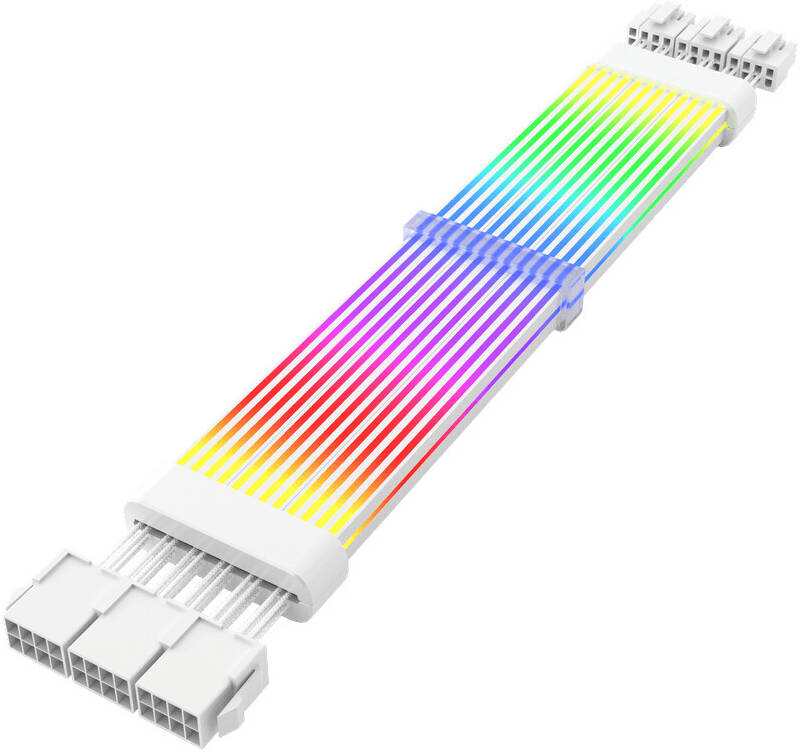 Darkflash LG-03 White 6+2 Pin*3 ARGB Extension Cable, White| LG03